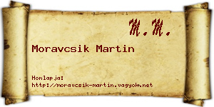 Moravcsik Martin névjegykártya